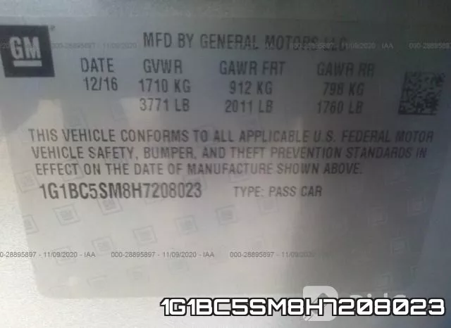 1G1BC5SM8H7208023 фото 10