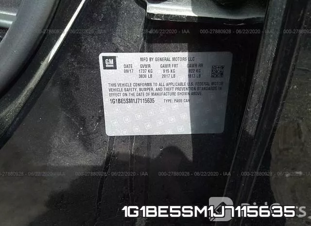 1G1BE5SM1J7115635 фото 10