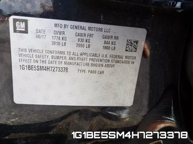 1G1BE5SM4H7273378 фото 2