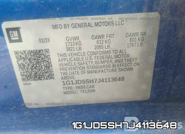1G1JD5SH7J4113648 фото 7