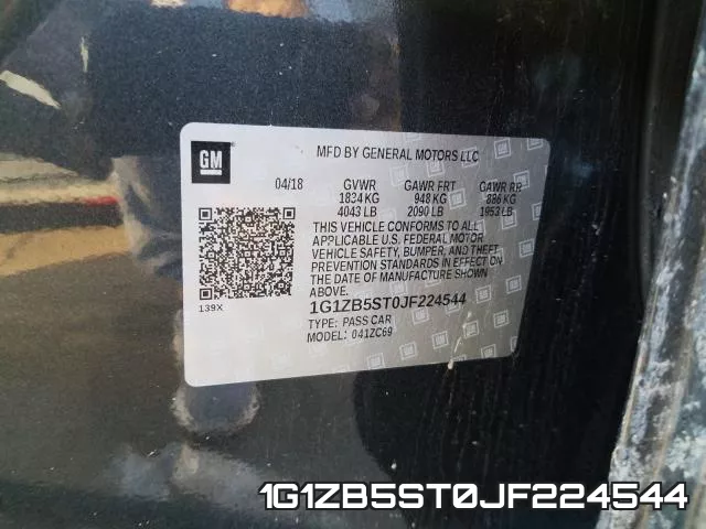 1G1ZB5ST0JF224544 фото 2