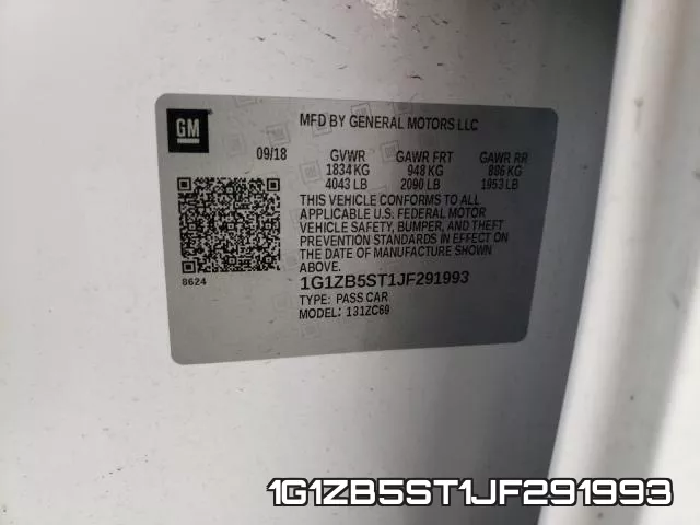 1G1ZB5ST1JF291993 фото 2