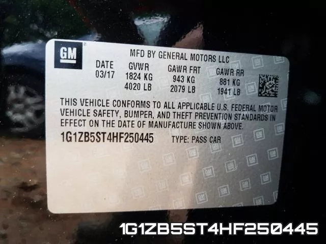 1G1ZB5ST4HF250445 фото 2