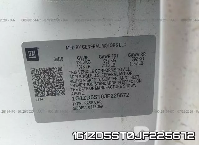 1G1ZD5ST0JF225672 фото 10