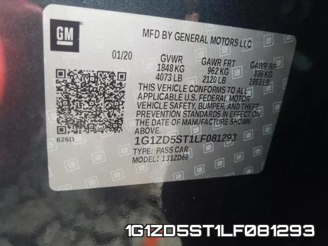 1G1ZD5ST1LF081293 фото 2