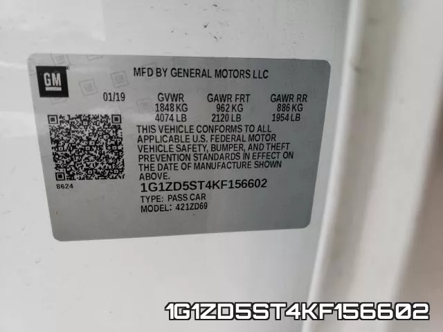 1G1ZD5ST4KF156602 фото 2