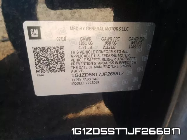 1G1ZD5ST7JF266817 фото 2