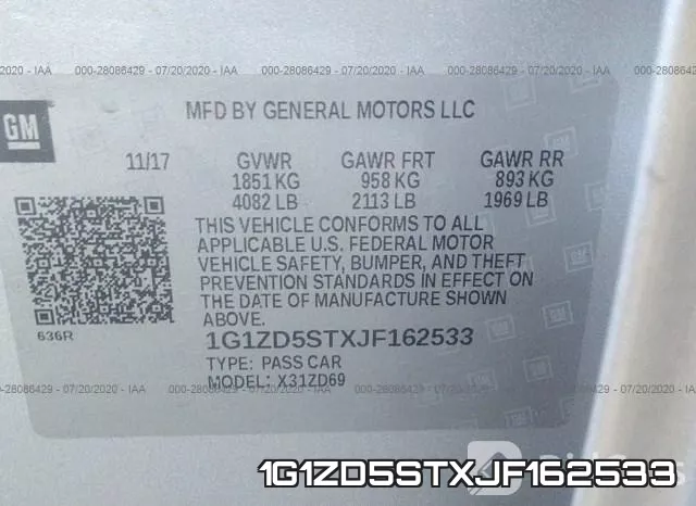 1G1ZD5STXJF162533 фото 10