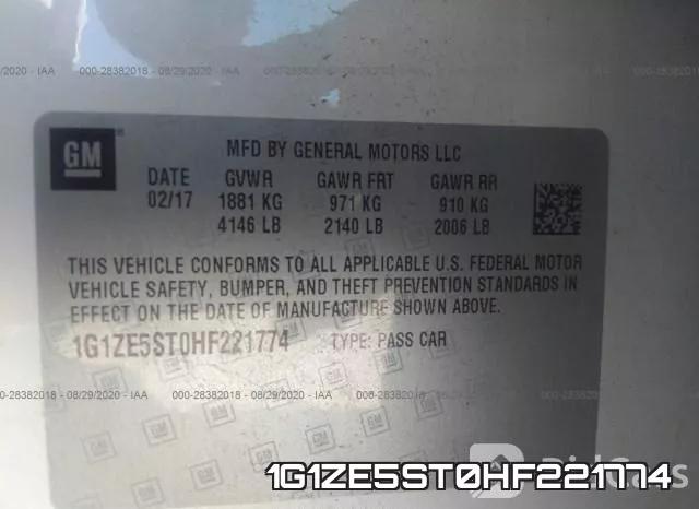 1G1ZE5ST0HF221774 фото 10
