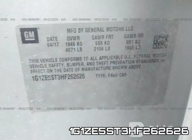 1G1ZE5ST3HF262626 фото 10