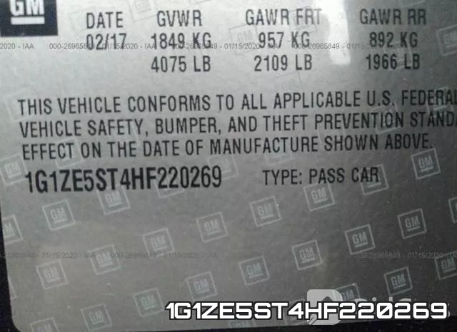 1G1ZE5ST4HF220269 фото 10
