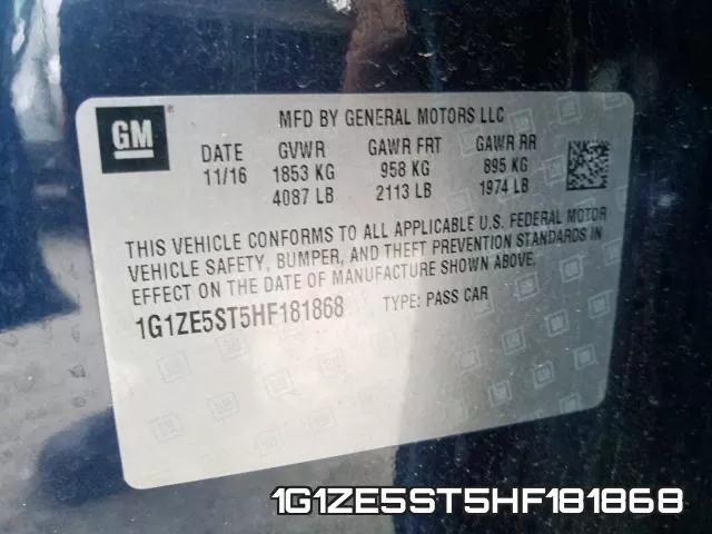 1G1ZE5ST5HF181868 фото 2