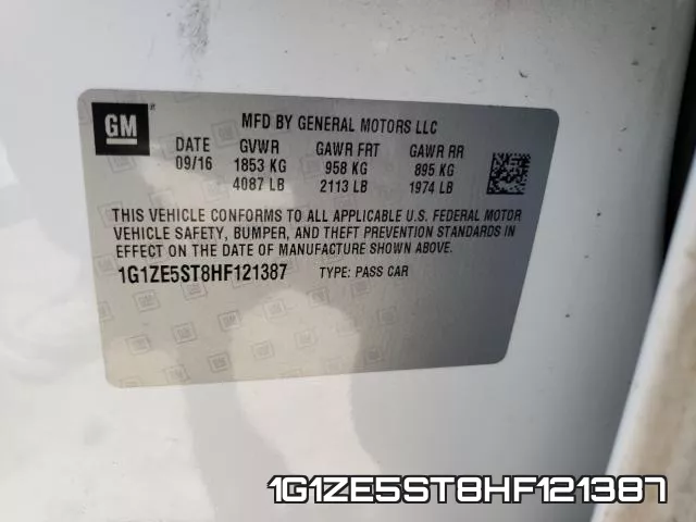 1G1ZE5ST8HF121387 фото 2