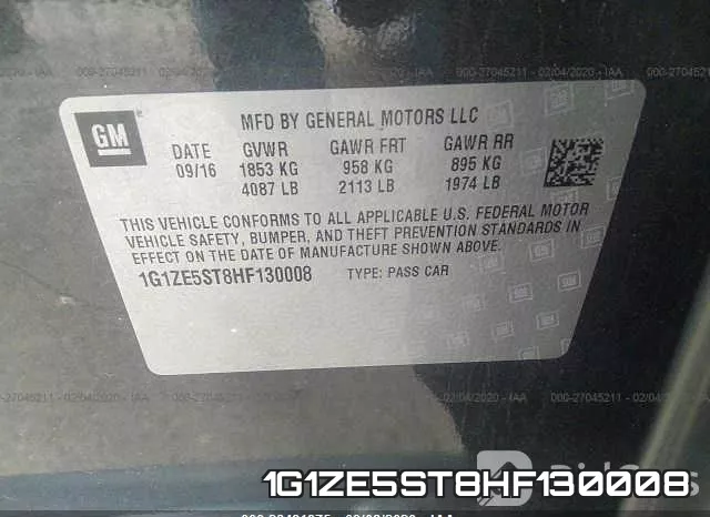 1G1ZE5ST8HF130008 фото 10