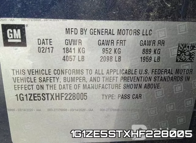 1G1ZE5STXHF228005 фото 10