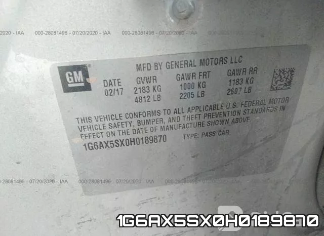1G6AX5SX0H0189870 фото 10