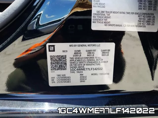 1GC4WME77LF142022 фото 2