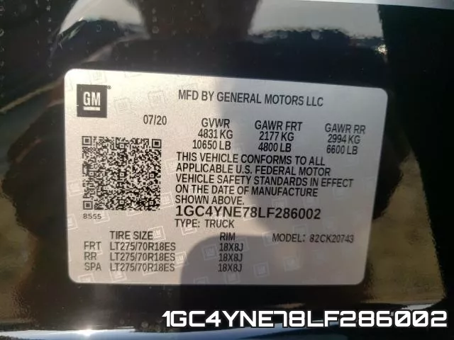 1GC4YNE78LF286002 фото 2