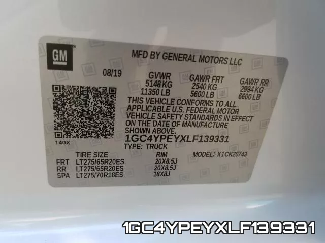 1GC4YPEYXLF139331 фото 2