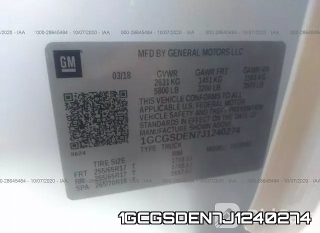 1GCGSDEN7J1240274 фото 9