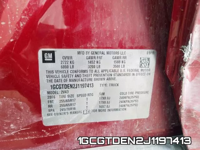 1GCGTDEN2J1197413 фото 2