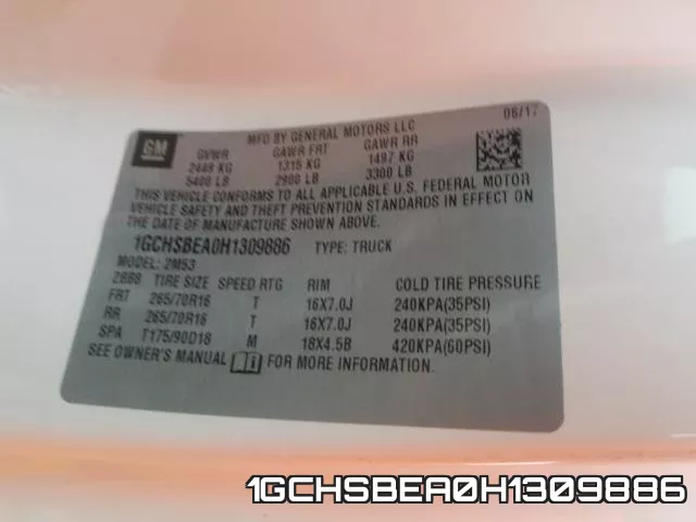 1GCHSBEA0H1309886 фото 2
