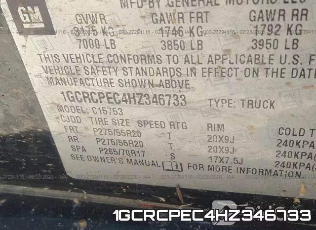 1GCRCPEC4HZ346733 фото 10