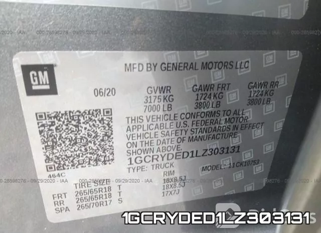 1GCRYDED1LZ303131 фото 10