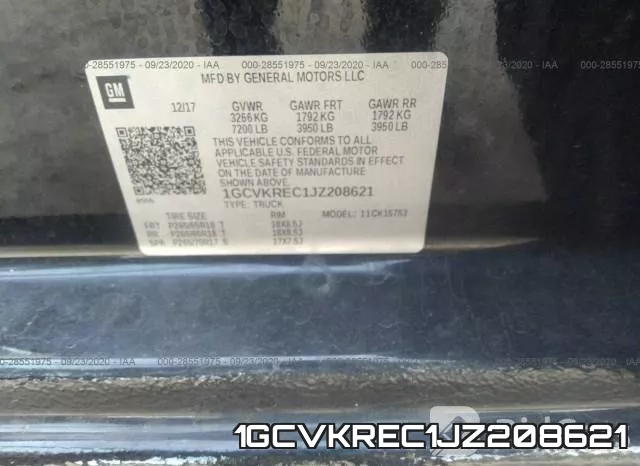 1GCVKREC1JZ208621 фото 10