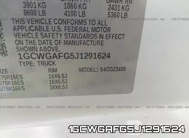 1GCWGAFG5J1291624 фото 9