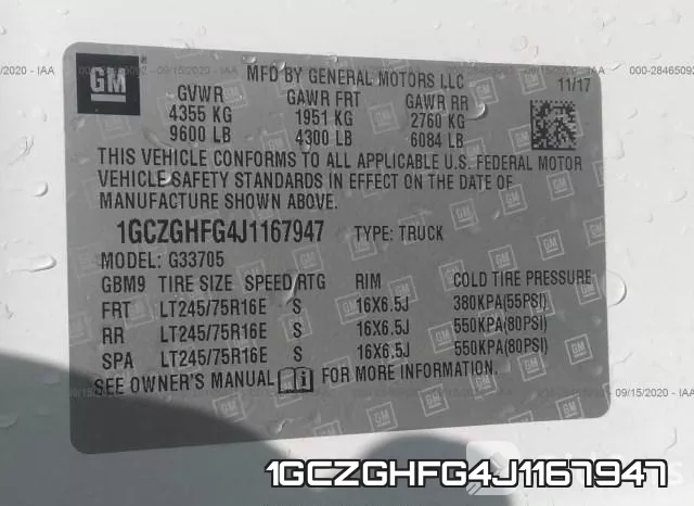 1GCZGHFG4J1167947 фото 10
