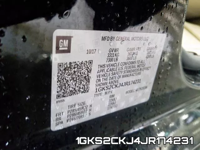 1GKS2CKJ4JR174231 фото 2