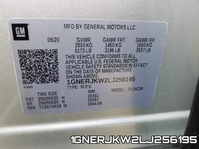 1GNERJKW2LJ256195 фото 2
