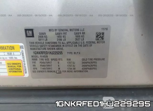 1GNKRFED1HJ229295 фото 10