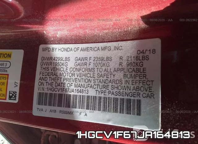 1HGCV1F67JA164813 фото 10