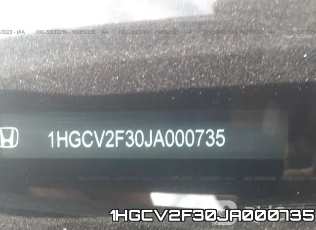1HGCV2F30JA000735 фото 10
