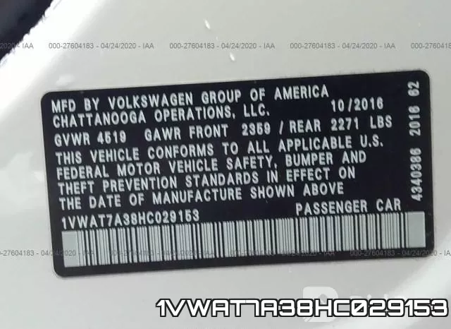 1VWAT7A38HC029153 фото 10
