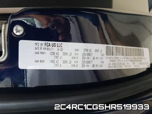 2C4RC1CG5HR519933 фото 2