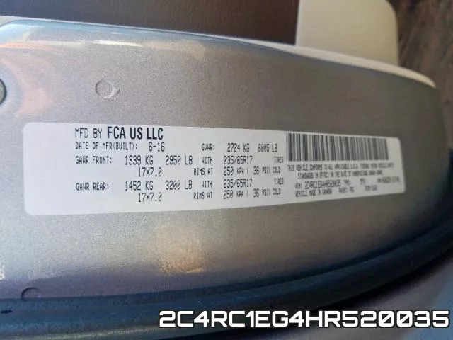 2C4RC1EG4HR520035 фото 2