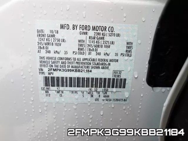 2FMPK3G99KBB21184 фото 2
