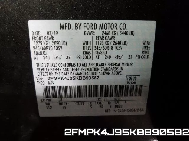 2FMPK4J95KBB90582 фото 2