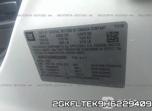 2GKFLTEK9H6229409 фото 10