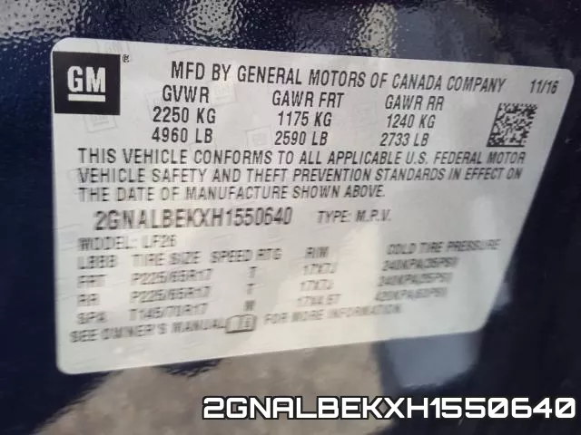 2GNALBEKXH1550640 фото 2