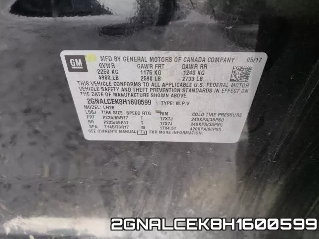 2GNALCEK8H1600599 фото 2