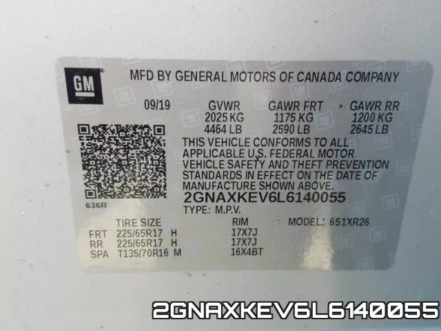 2GNAXKEV6L6140055 фото 2