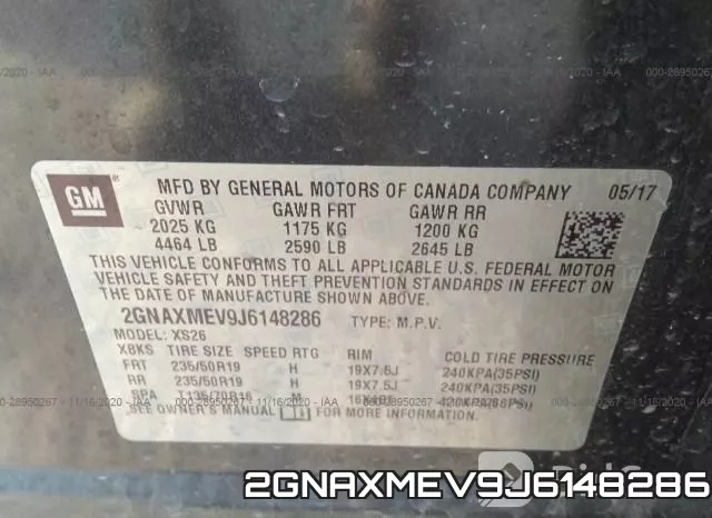 2GNAXMEV9J6148286 фото 10