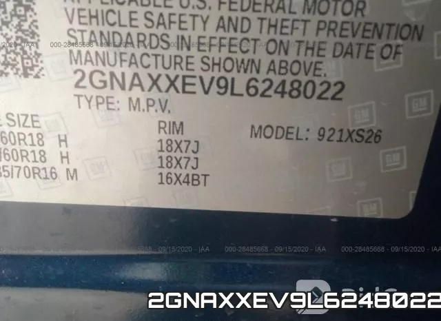 2GNAXXEV9L6248022 фото 10