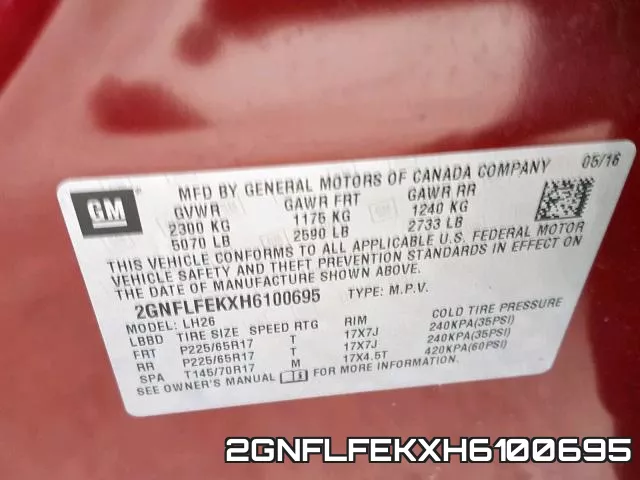 2GNFLFEKXH6100695 фото 2