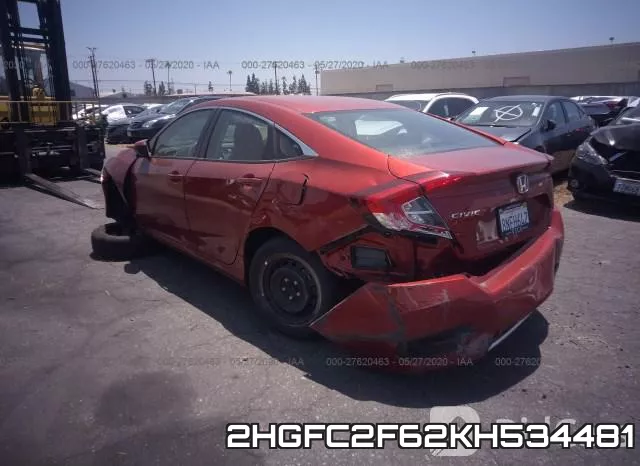 2HGFC2F62KH534481 фото 4