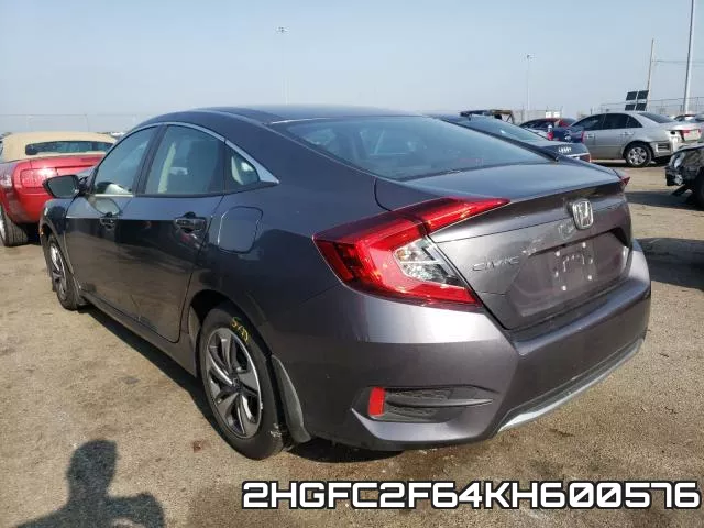 2HGFC2F64KH600576 фото 4
